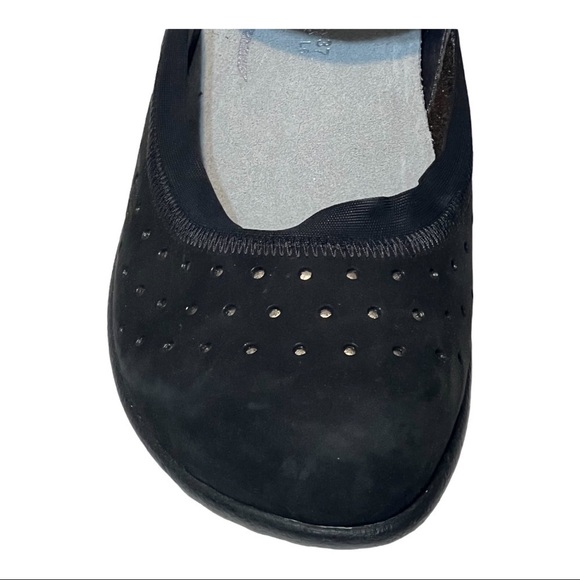Naot Matua Sandal Glass Silver Studded Velvet Leather Maryjane Ballet Flats 6/37 - Picture 3 of 10